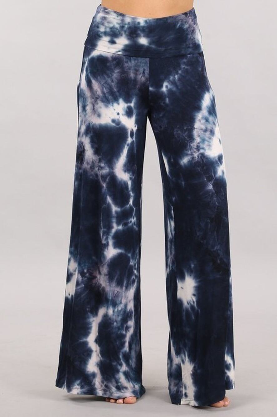 Chatoyant Plus Size Tie Dye Navy, White & Pink 1XL